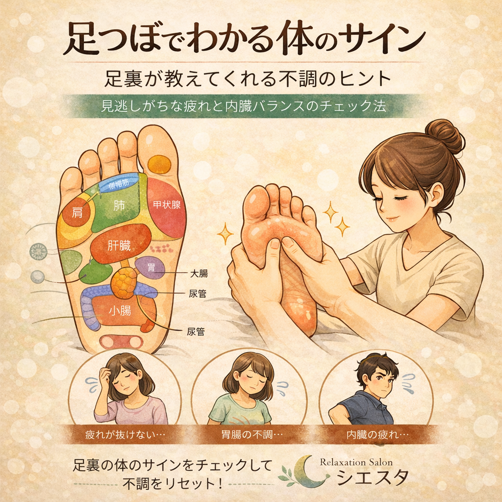 足つぼでわかる体のサイン｜足裏が教えてくれる不調のヒント