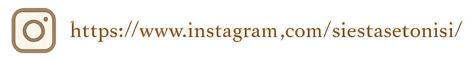 シエスタ公式Instagramへのリンク用アイコン ベージュ背景のシンプルなInstagramデザイン