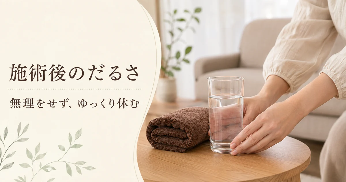 施術後のだるさと過ごし方