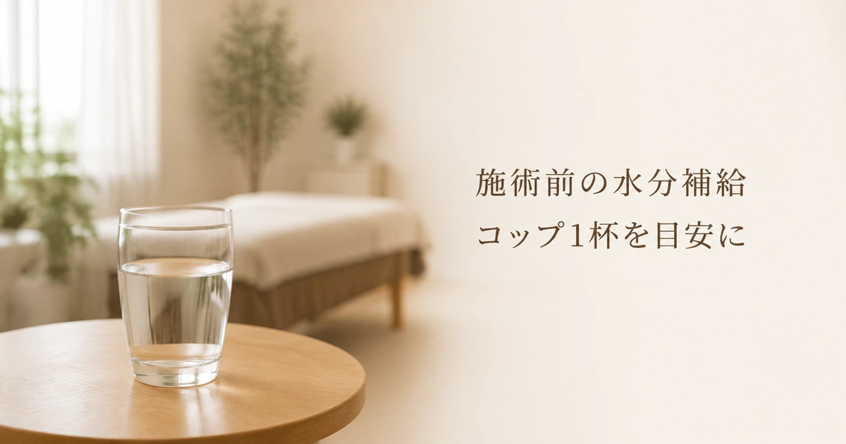 施術前の水分補給のポイント