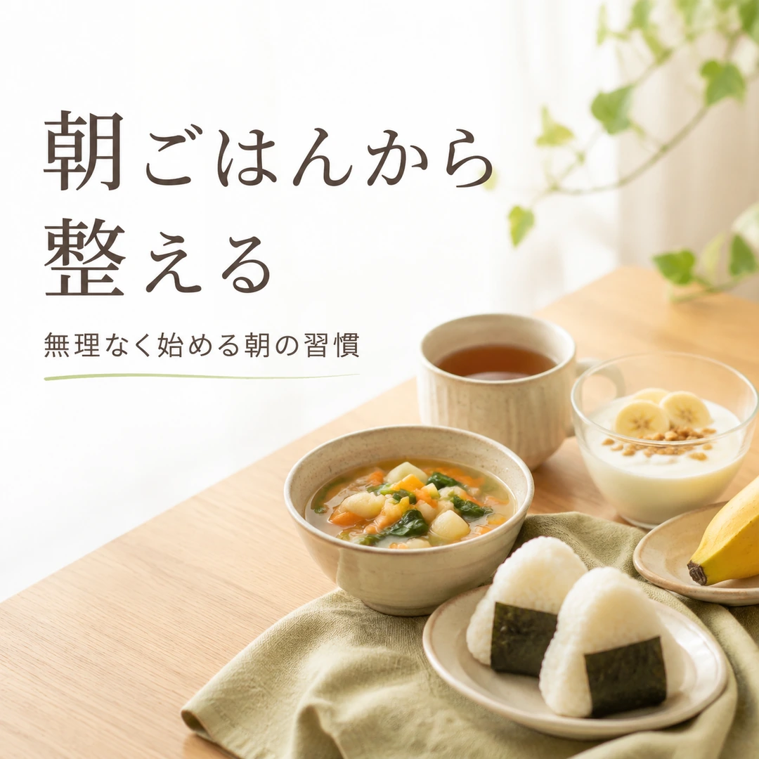 朝ごはんから生活リズムを整えるための無理なく続けやすい朝食例を紹介するリラクゼーションルーム シエスタ瀬戸西店の画像