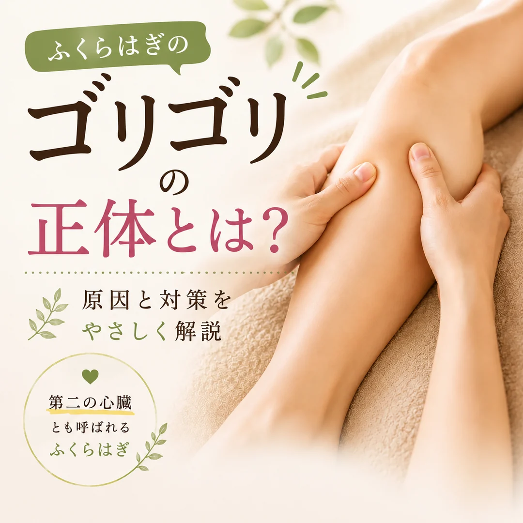 ふくらはぎを押した時に感じるゴリゴリ感の背景と強く揉まないセルフケアを紹介するシエスタ瀬戸西店の画像