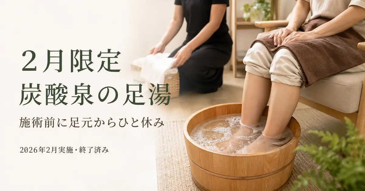 2月限定炭酸泉の足湯