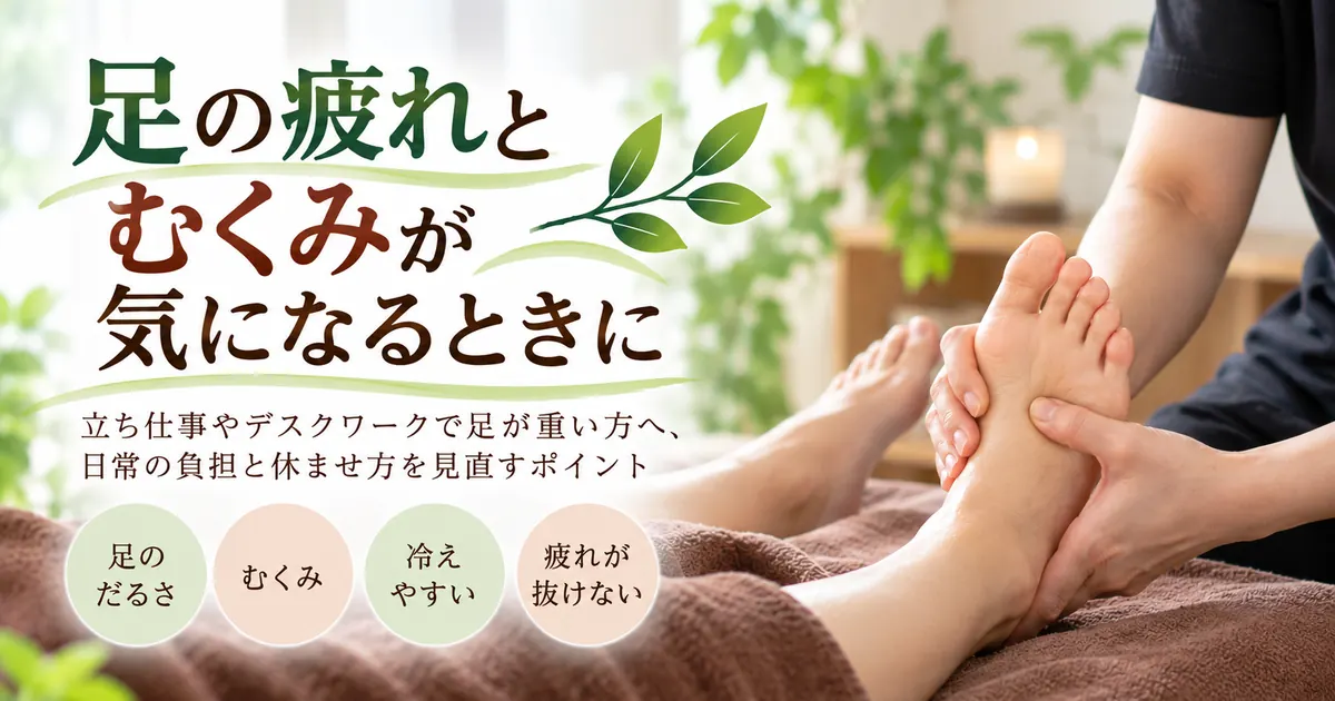 足の疲れとむくみが気になるときに