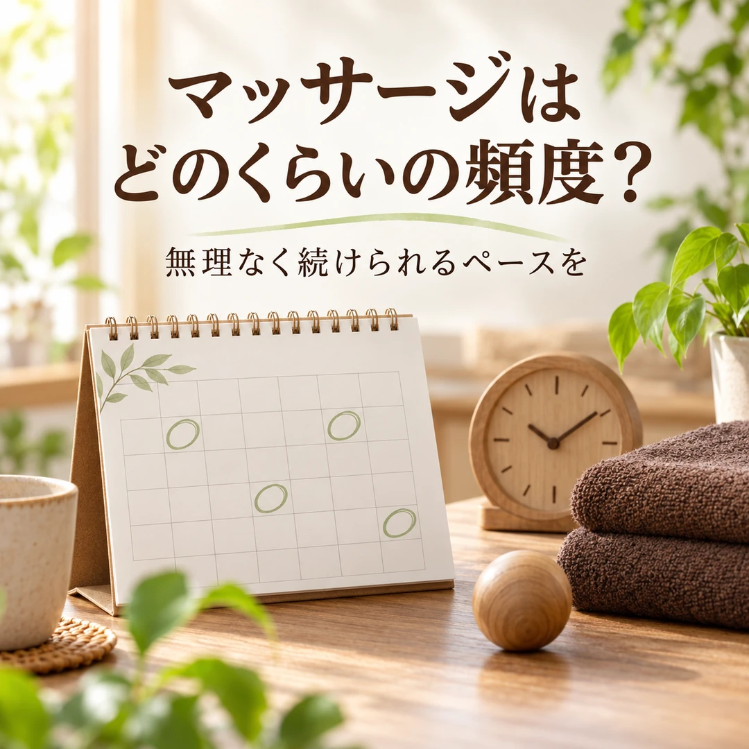 マッサージを受ける頻度と無理なく続けられる施術ペースを考えるイメージ