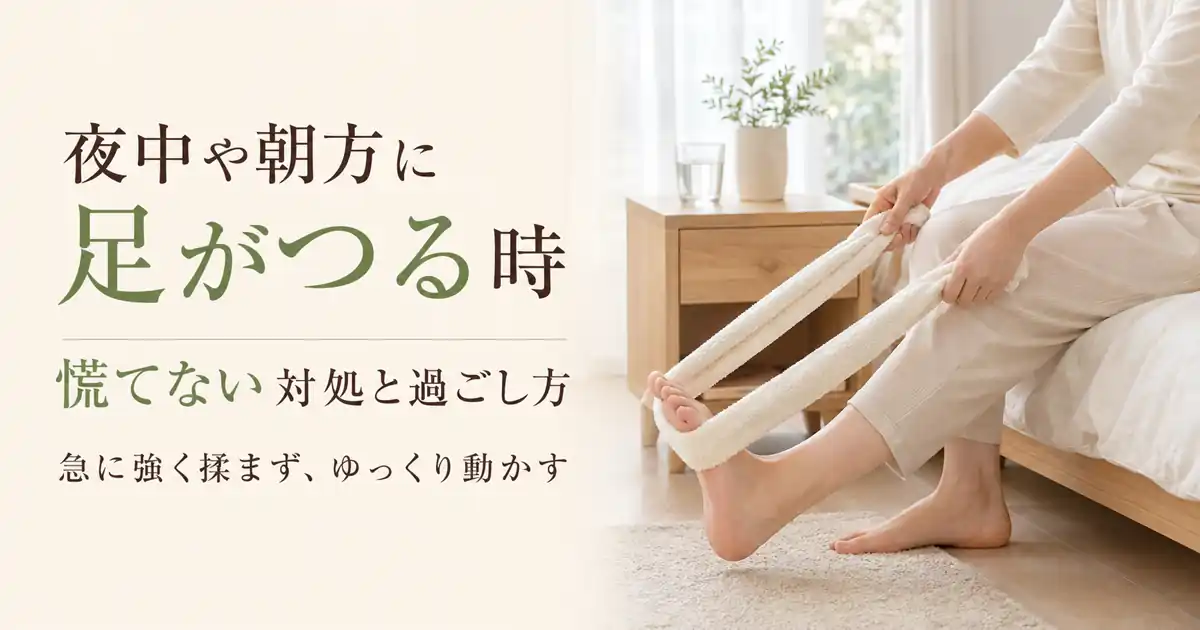 夜中や朝方に足がつる時の対処と過ごし方