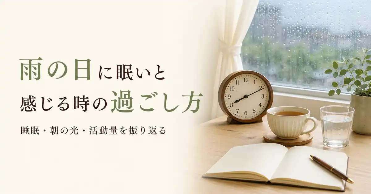 雨の日に眠いと感じる時の過ごし方