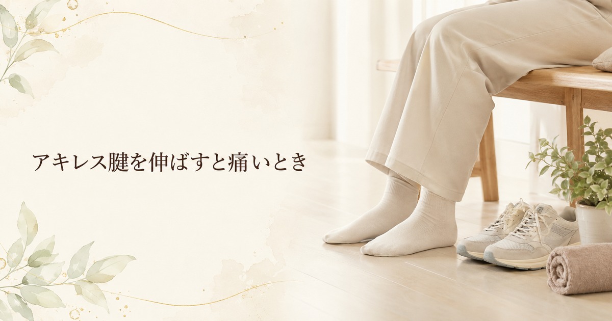 アキレス腱を伸ばすと痛いときの対処