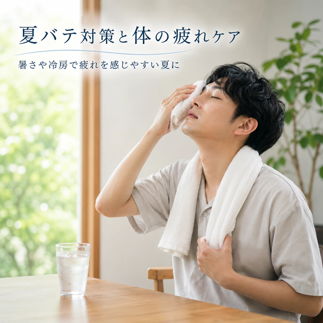 夏バテや暑さによる体の疲れ対策を紹介するリラクゼーションルーム シエスタ瀬戸西店のイメージ画像